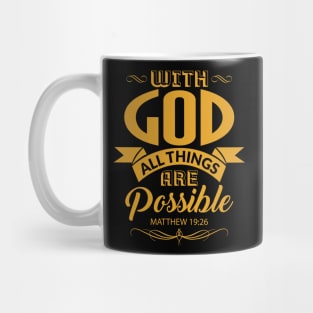 With God All Things Are Possible Christian Gift Mug